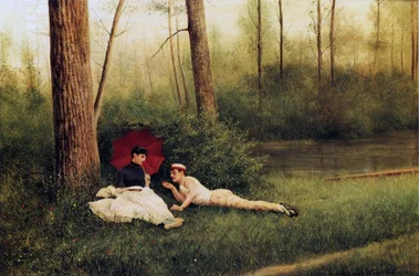 Eine Pause nach dem Bootfahren, 1885